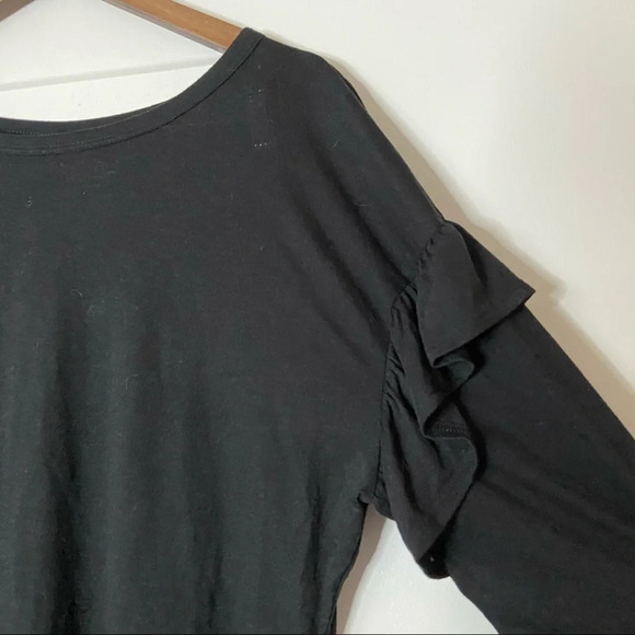 Ruffle Top Long Sleeve Boat Neck Top Size XL (16-18) TTL48236 - Picture 3 of 6